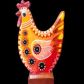 wooden hen bunting work with creative art